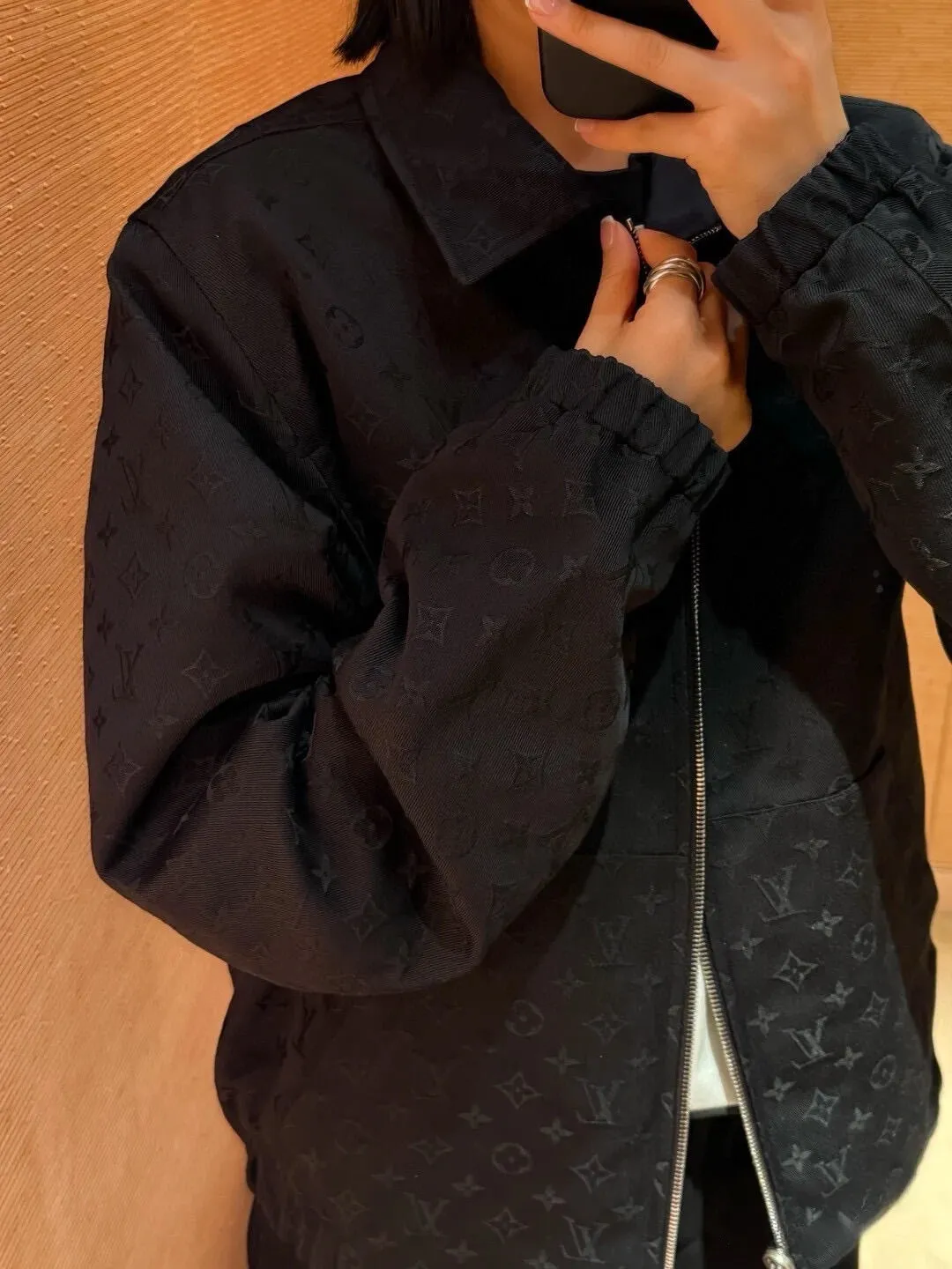 Louis Vuitton/Louis Vuitton old flower jacquard logo logo reversible jacket